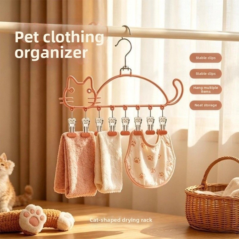 Baby Clothing Drying Rack - Cat Shape Socks Drying Rack Waterproof