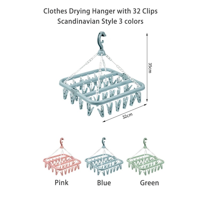 Clothes Drying Hanger with 32  - огляд і ціна Baby Clothing Drying Rack