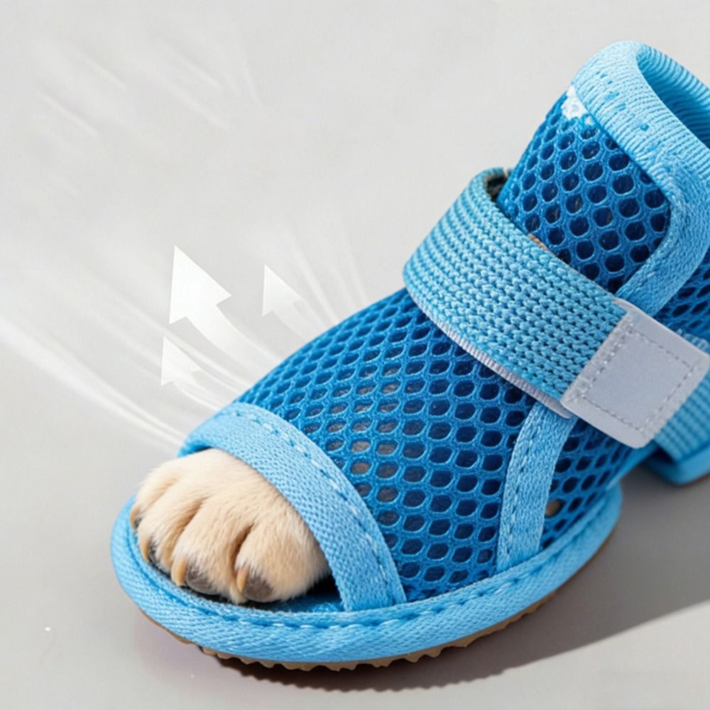 4Pcs Portable Mesh Dog Shoes S - огляд і ціна Soft Sole Booties