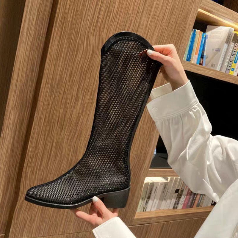 Mesh Tall Boots Summer New Rou - огляд і ціна Soft Sole Booties