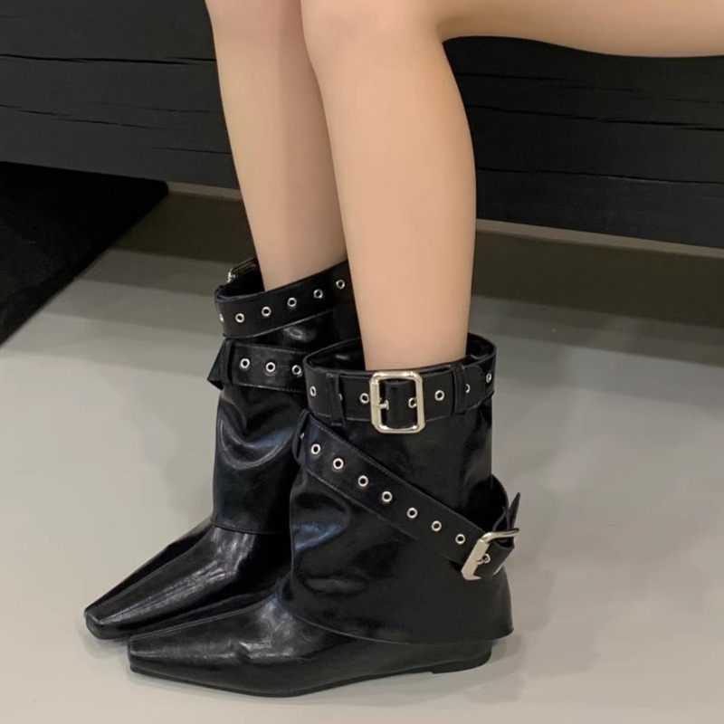 Belt Buckle Sleeve Low Heel Bo - огляд і ціна Soft Sole Booties
